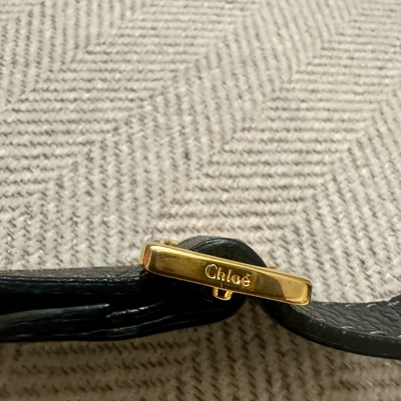 Rare! Chloe Black Leather Studded Small Marcie Saddle Crossbody - Picture 9 of 14